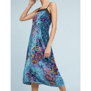 Moulinette Soeurs Blue Floral Midi Dress